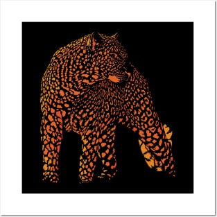 Orange Cheetah, fastest animal in this world Posters and Art